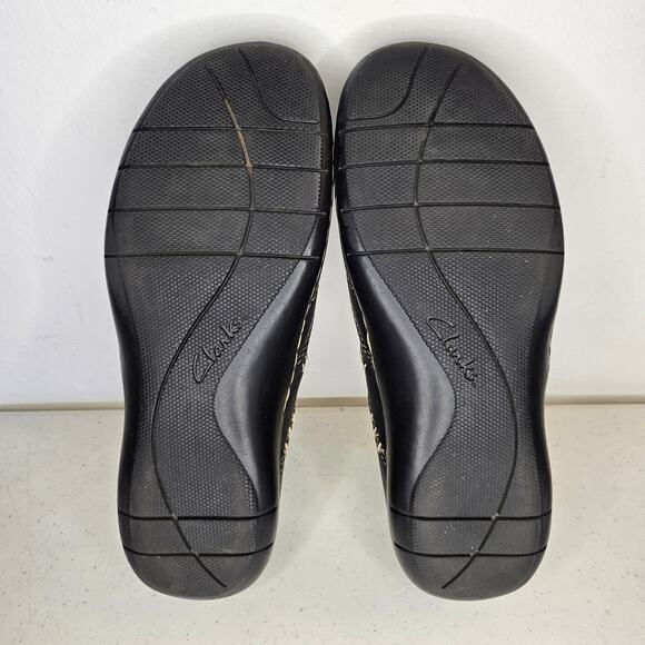 Clarks Bendables Sixty Delta Women's Size 6 Black 35062 Split Toe Mocassin Loop - Picture 5 of 6